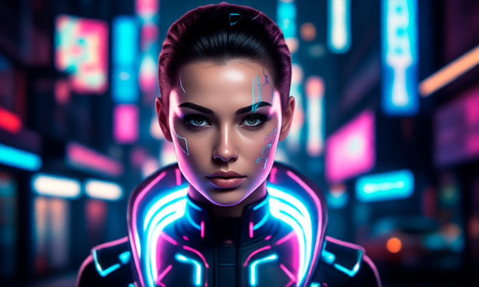 Портрет девушки, созданный нейросетью